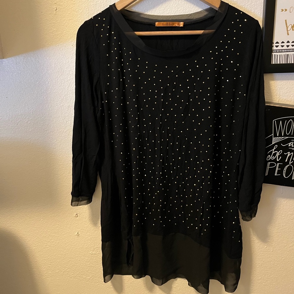 Women’s large black blouse